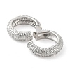 Brass Micro Pave Cubic Zirconia Cuff Earrings for Women EJEW-D086-05P-2