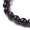 Natural Garnet Bead Stretch Bracelets BJEW-K213-26-3