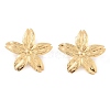 Flower 304 Stainless Steel Stud Earrings for Women EJEW-Z065-12G-02-1