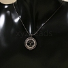 Alloy Tree of Life Urn Ashes Pendant Round Snake Chain Necklaces for Women Men PW-WG68F6E-01-4