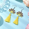 Handmade Glass Seed Beads Fan Dangle Earrings EJEW-MZ00292-02-2