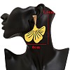 Baking Paint Alloy Gingko Leaf Stud Earrings for Women WG17529-02-3