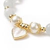 Cat Eye Round Beads Beaded Bracelets BJEW-JB09053-5