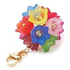 Hydrangea Flower Acrylic Pendant Decoration HJEW-TA00294-5