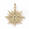 Brass Micro Pave Cubic Zirconia Pendants KK-E068-VF004-2