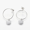 304 Stainless Steel Stud Earrings EJEW-I211-01P-2