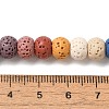 Natural Lava Rock Dyed Beads Strands G-Z036-B01-19-4