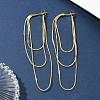 Brass Snake Chains Tassel Dangle Stud Earrings for Women EJEW-H092-11G-4