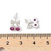 925 Sterling Silver Micro Pave Cubic Zirconia Stud Earrings EJEW-B144-02S-5