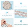 about 10.5~11 yards Ethnic Style Polycotton Jacquard Leaf Ribbons OCOR-GO0001-15B-3