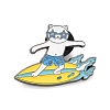Cat Surfing Enamel Pin JEWB-I015-16GU-1