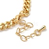 Brass Micro Pave Clear Cubic Zirconia Cuban Link Chains Bracelets BJEW-M322-04G-B-3