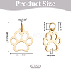 24Pcs Dog Paw Print Shape Stainless Steel Pendants FIND-WR0012-50-7