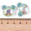 Transparent Epoxy Resin Bear Head Decoden Cabochons CRES-M034-03C-3