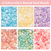   1800Pcs 6 Colors Glass Round Seed Beads SEED-PH0001-90-2