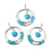 Synthetic Turquoise Big Pendants G-Q997-001C-S-3