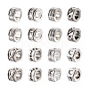 Kissitty 80Pcs 8 Style Zinc Alloy European Beads TIBEB-KS0001-05-1