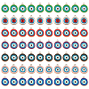 DICOSMETIC 70Pcs 7 Colors CCB Plastic Enamel Pendants CCB-DC0001-04-1