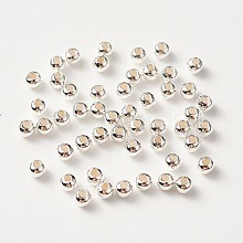 925 Sterling Silver Beads STER-S002-12-2mm