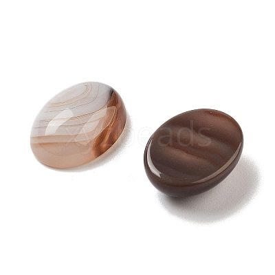 Dyed & Heated Natural Banded Agate Cabochons G-G145-01B-24-1