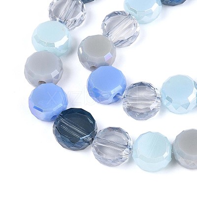 Electroplate Glass Beads Strands X-EGLA-N022-03A-A04-1