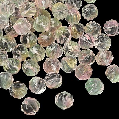 Two-tone Transparent Glass Beads GLAA-H041-02D-1
