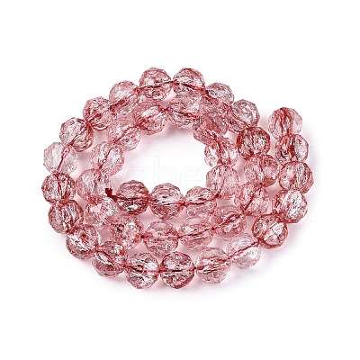 Crackle Transparent Glass Beads Strands GLAA-N063-10mm-14-1