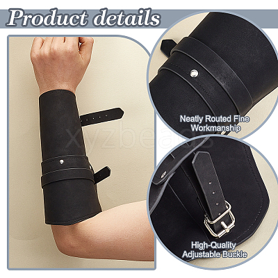 2Pcs Adjustable Cowhide Cord Bracelets Set BJEW-GA0001-11-1