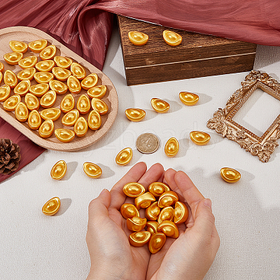 Resin Gold Ingot Mini Model DJEW-FH0001-43B-1