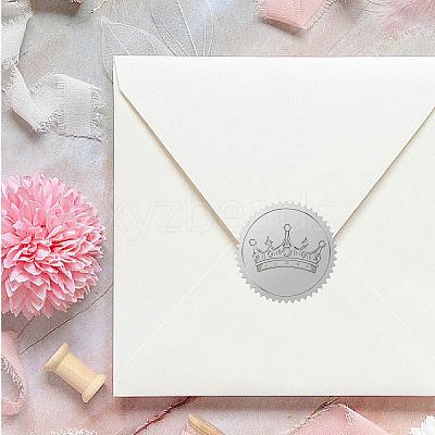 34 Sheets Silver Foil Embossed PET Picture Sticker DIY-WH0528-022-1