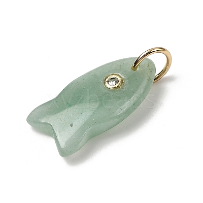 Natural Green Aventurine Pendants X-G-A297-01G-07-1