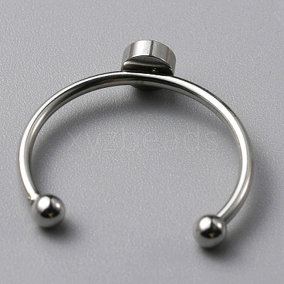 304 Stainless Steel Cuff Ring Components FIND-WH0129-74A-P-1
