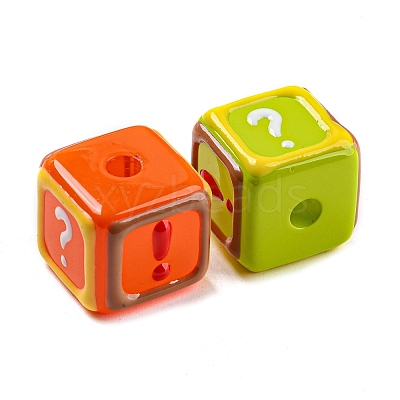 Opaque Acrylic European Beads OACR-E026-02-1