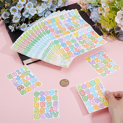 20 Sheets Vinyl Self-adhesive Picture Stickers DIY-SP0006-07-1