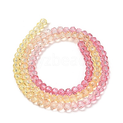 Transparent Painted Glass Beads Strands DGLA-A034-T4mm-A07-1