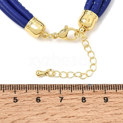 Microfiber Leather Multi-strand Cord Bracelets Makings FB-CBA983F-01G-09-1