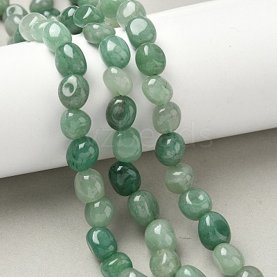 Natural Green Aventurine Beads Strands G-C038-02A-01-1