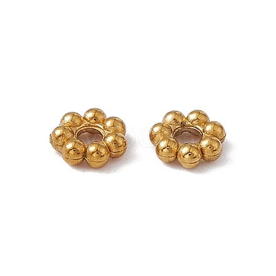Ion Plating(IP) 304 Stainless Steel Daisy Spacer Beads STAS-G291-01B-G-1