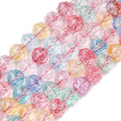 Transparent Crackle Glass Beads EGLA-F167-02-1
