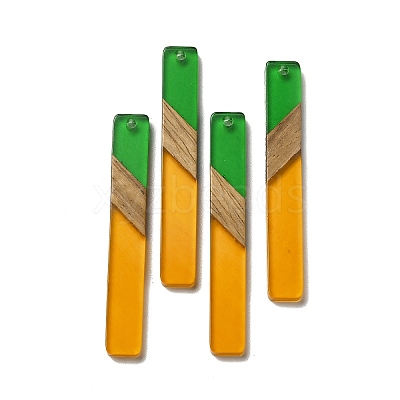Opaque Resin & Walnut Wood Big Pendants RESI-D060-C-01-1