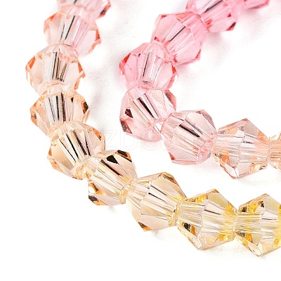 Gradient Color Baking Paint Glass Bead Strands DGLA-A039-T4mm-A02-1