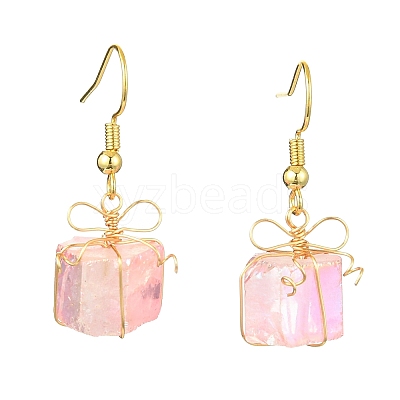 4 Pairs Natural Quartz Dangle Earrings for Women EJEW-TA00561-1