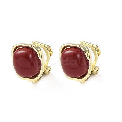 Alloy & Resin Clip-on Earrings EJEW-T055-03-1