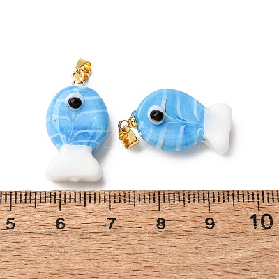 Handmade Lampwork Pendants LAMP-A007-01G-02-04-1
