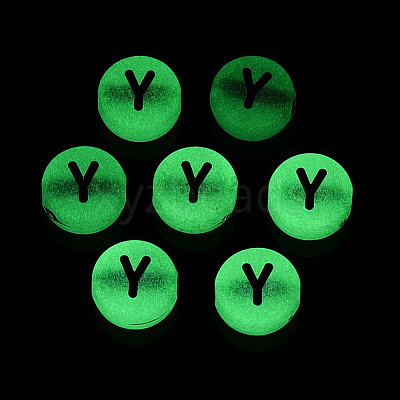 Luminous Frosted Acrylic Beads FACR-T008-02Y-1