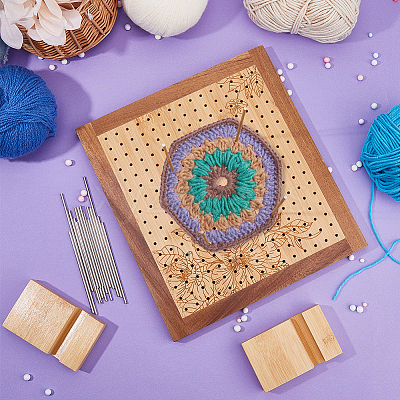 Rectangle Wood Crochet Blocking Board DIY-BC0013-59C-1