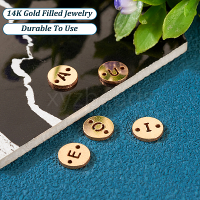 Real 14K Gold Plated Brass Connector Charms KK-TAC0017-04G-03-1
