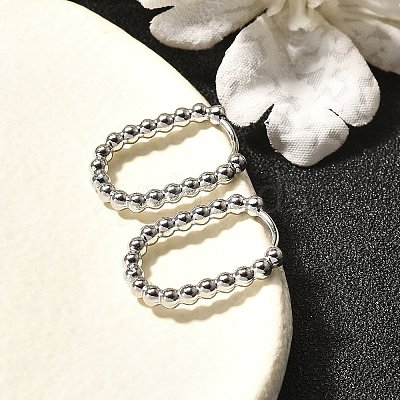 304 Stainless Steel Hoop Earrings for Women EJEW-M068-08B-P-1