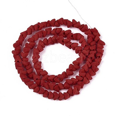 Frosted Opaque Glass Beads Strands GLAA-N017-4mm-15-1