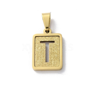304 Stainless Steel Alphabet Pendants STAS-S152-01G-T-1